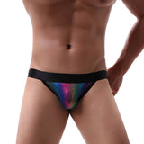 Multicolor mesh hollow triangular briefs