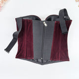 Velvet French - style boned cincher for body shaping