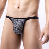 Sparkling Rhinestone Mesh Thong