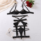 Cross Strap Hollow Lingerie Set