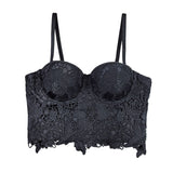 Lotus Lace Embroidered Camisole Corset Top