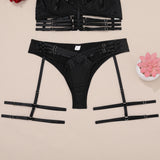 Strap Hollow Lingerie Set