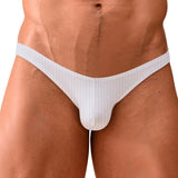 Low-Rise Ribbed Ice Silk Bikini Briefs