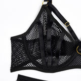 Fishnet Hollow Sheer Sexy Lingerie Set