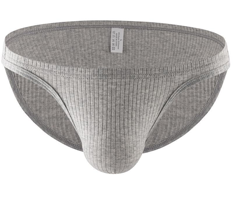 Cotton-Style Breathable Ribbed Triangular Briefs