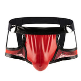 Glossy Harness Jockstrap with Mesh and Strappy Design