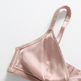 Flowing silk pleated - cup camisole underwear