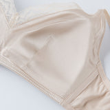 Mulberry Silk-Trimmed Satin Triangle-Cup Bra