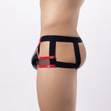 Glossy Harness Jockstrap with Mesh and Strappy Design