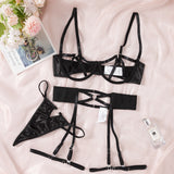 Hollow-Out Sexy Lingerie Set