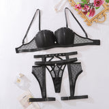 Lace Mesh Sheer Lingerie Set